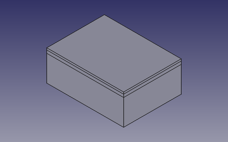 Assembled enclosure: base with lid