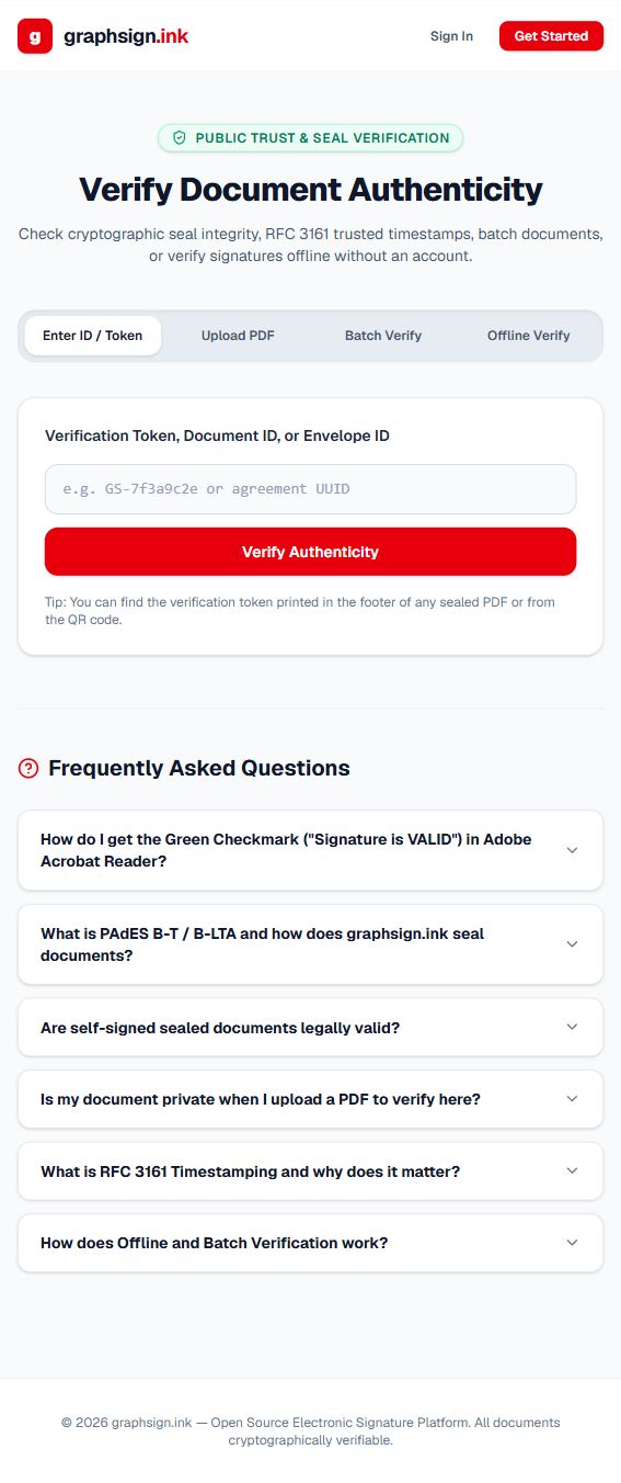 Verification mode selector and identifier form