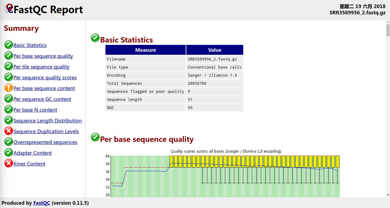 fastq质控结果