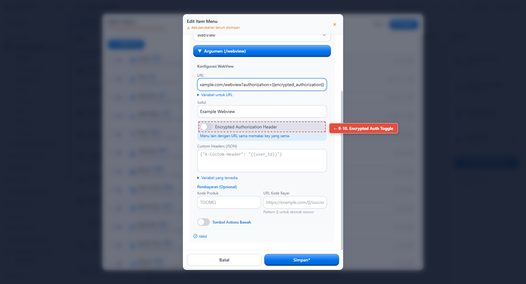 Langkah 9-10 - Encrypted Auth Toggle