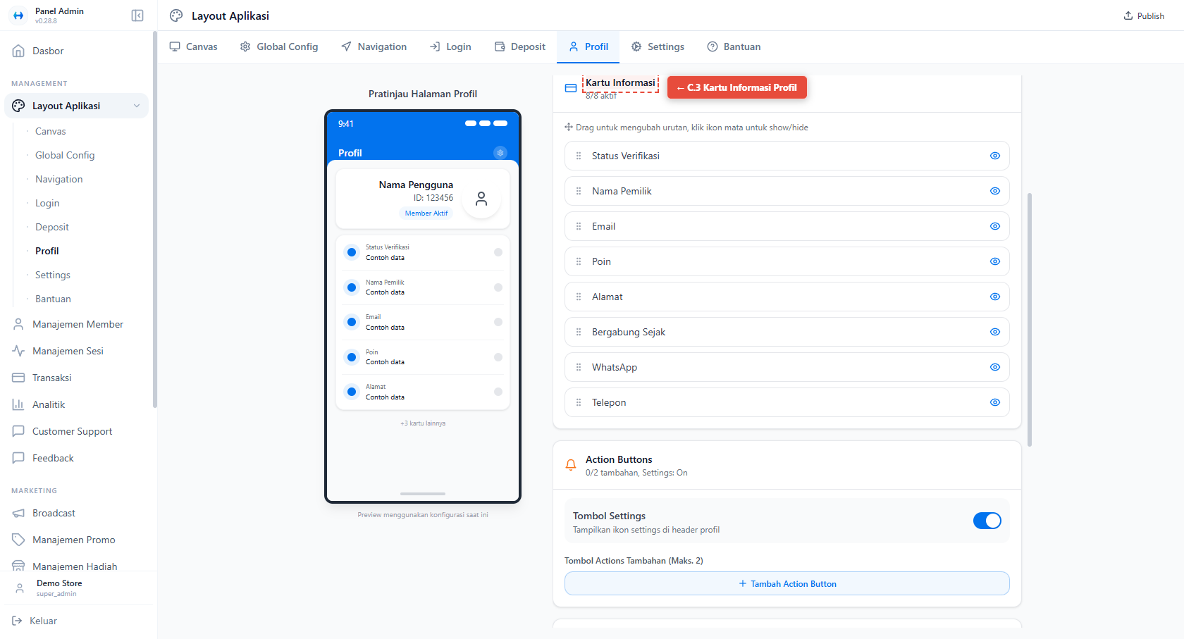 Kartu Informasi Profil