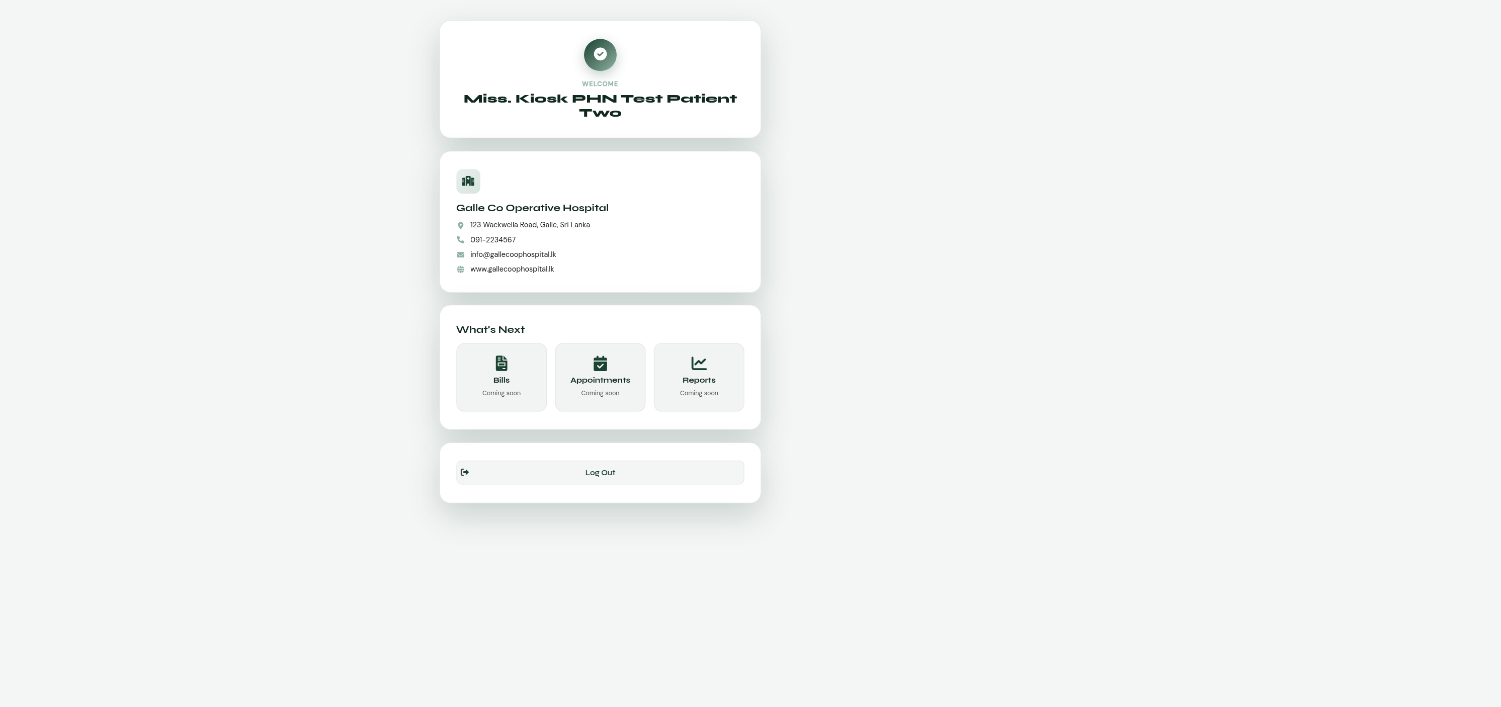 Client Portal landing page