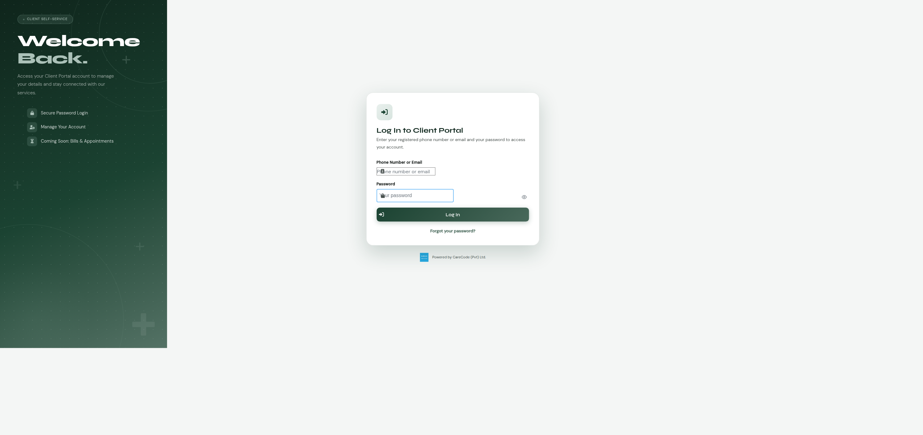 Login form