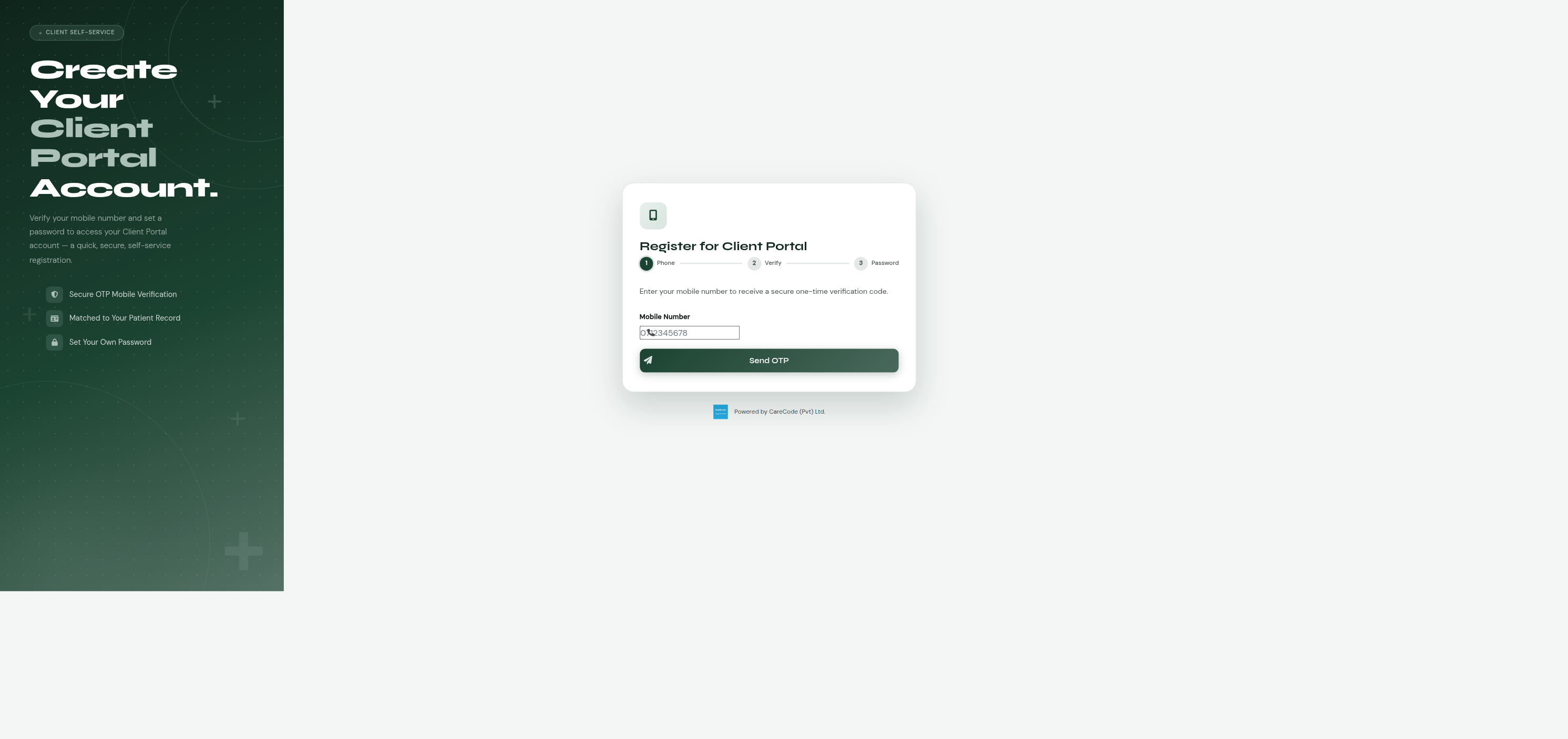 Phone entry step