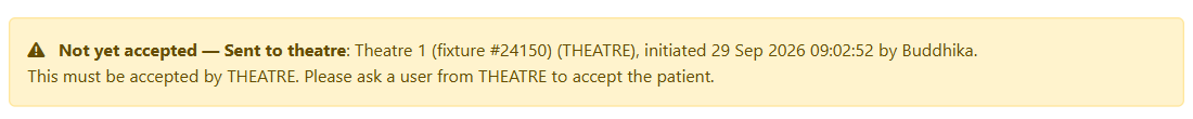 Pending acceptance banner — request for another department, no button