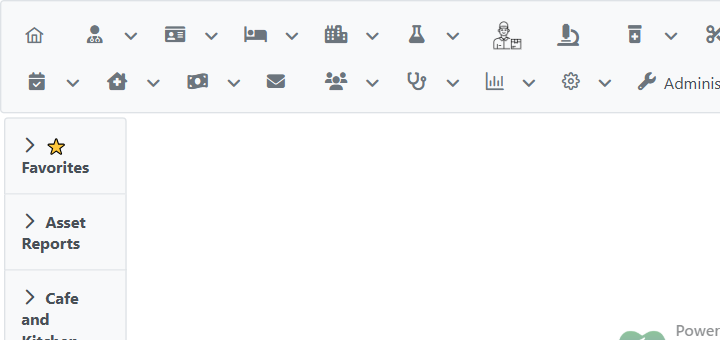 Reports page with the Favorites tab pinned first