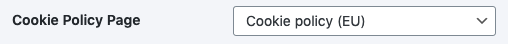 Cookie Policy Page setting