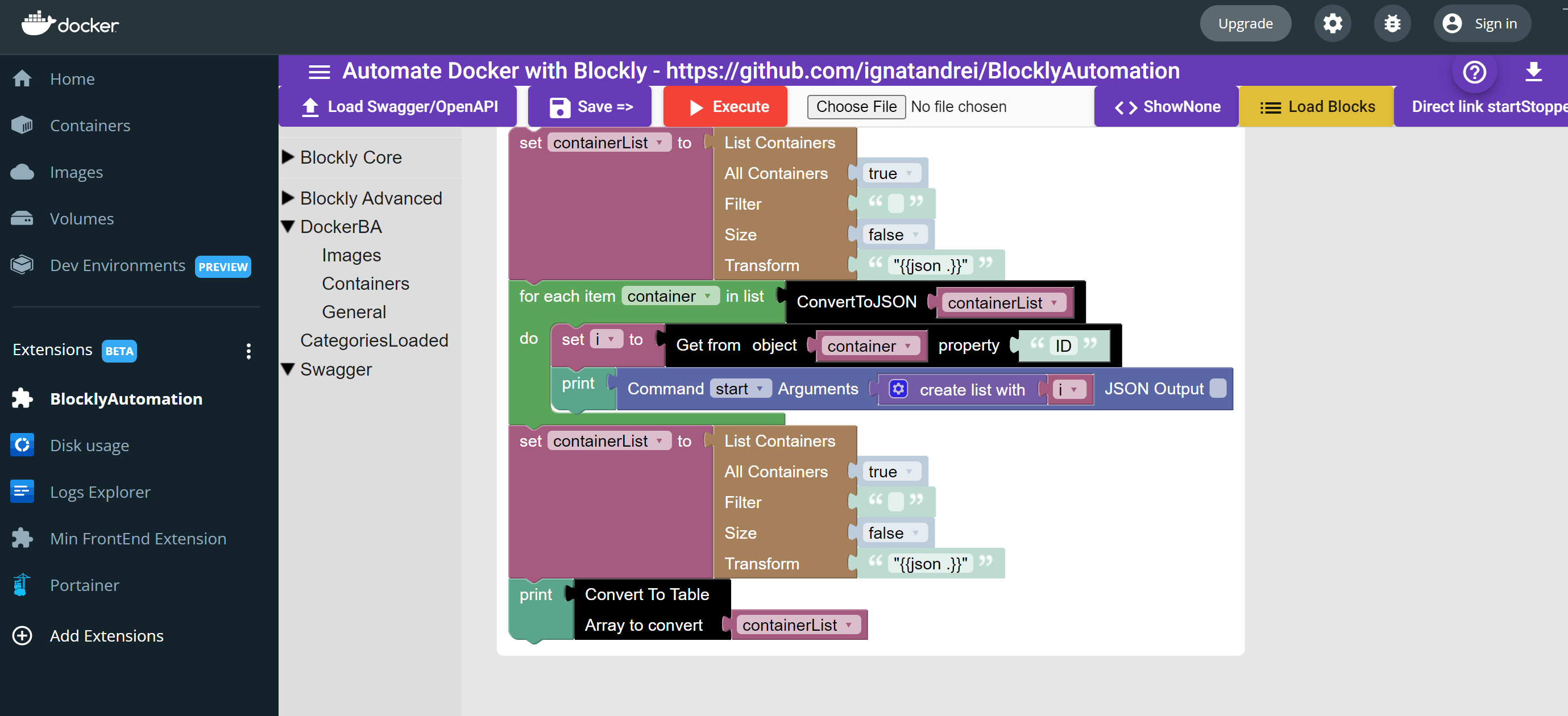 dockerextension-ignatandrei-blocklyautomation-github-wiki