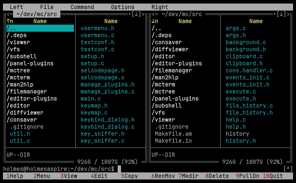 Hide a panel, run a command