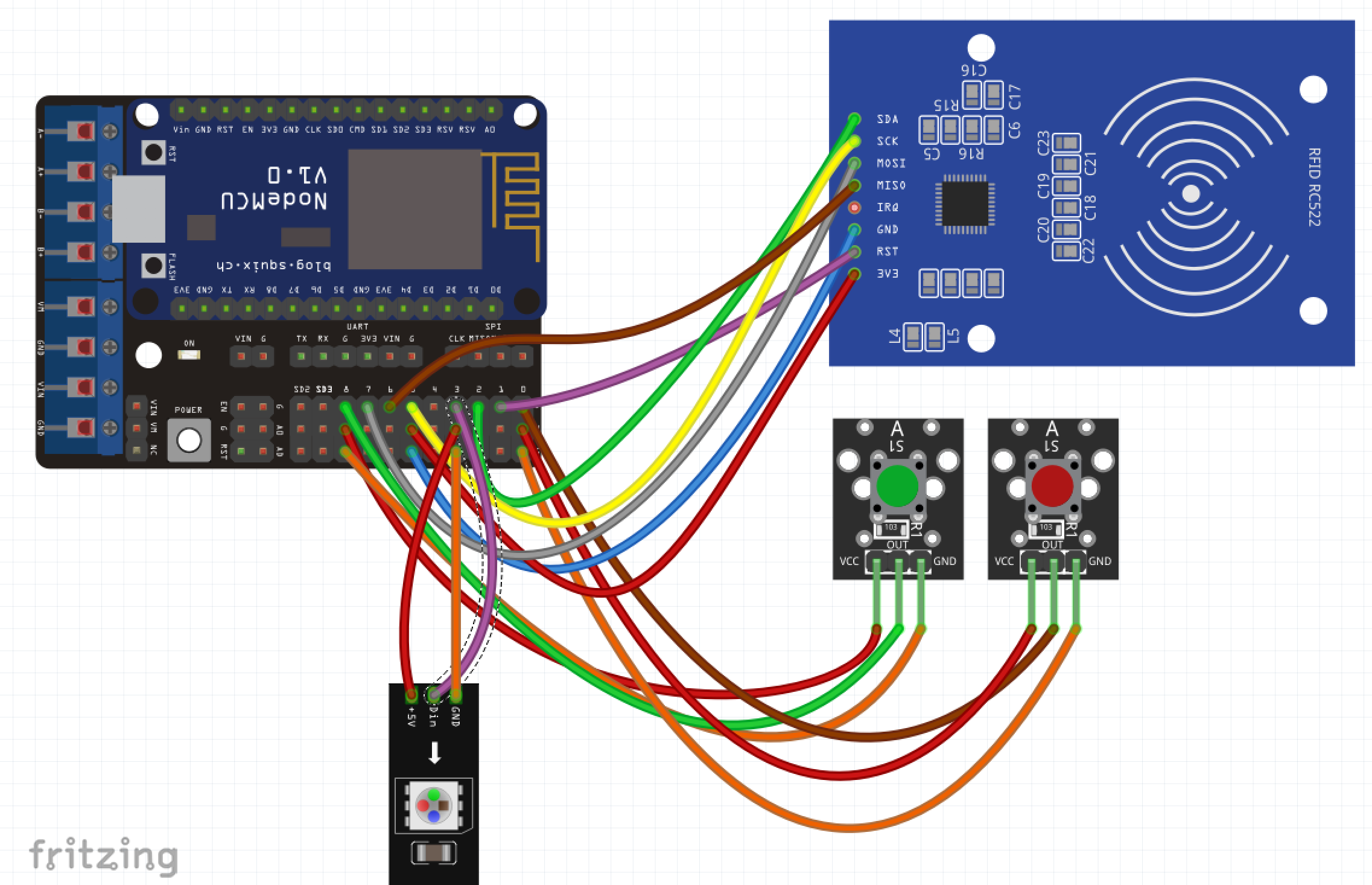 NODEMCU RFID pinout