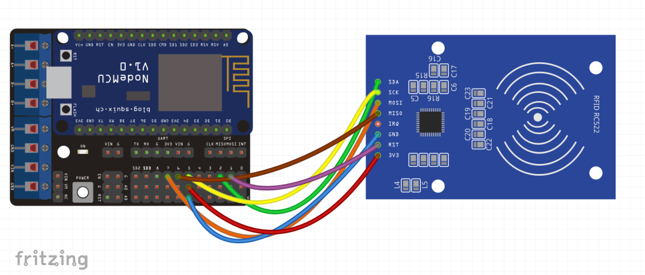 NODEMCU RFID pinout