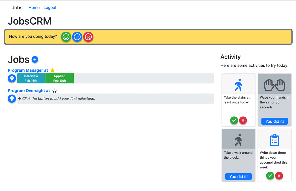 Jobs CRM Screenshot