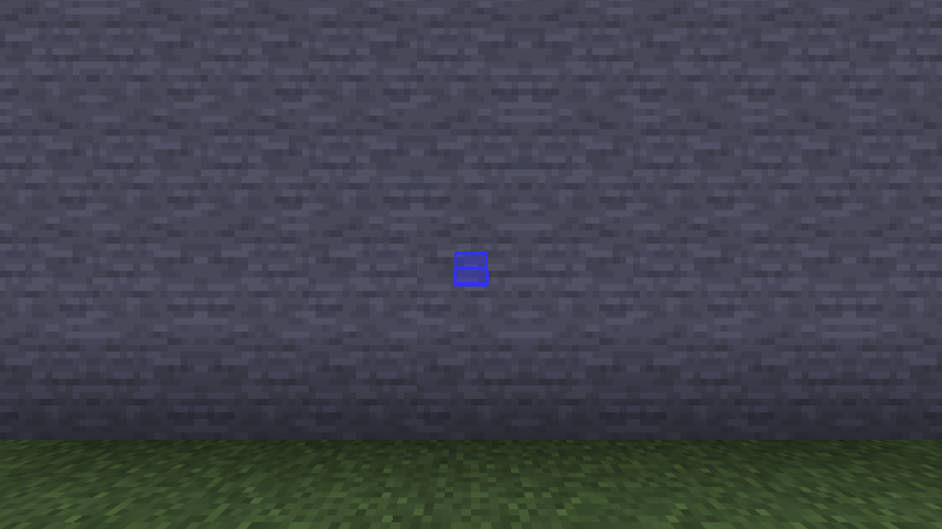 Blue highlights behind a wall
