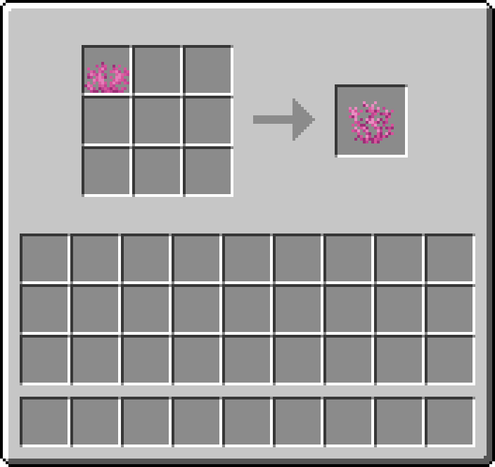 Shapeless crafting: 1 × Brain Coral Fan → 1 × Brain Coral