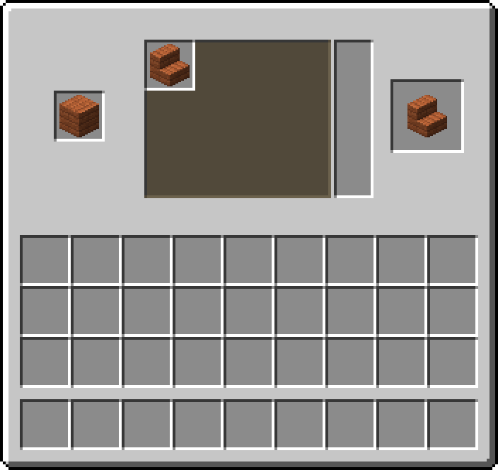 Stonecutter: 1 × Acacia Planks → 1 × Acacia Stairs