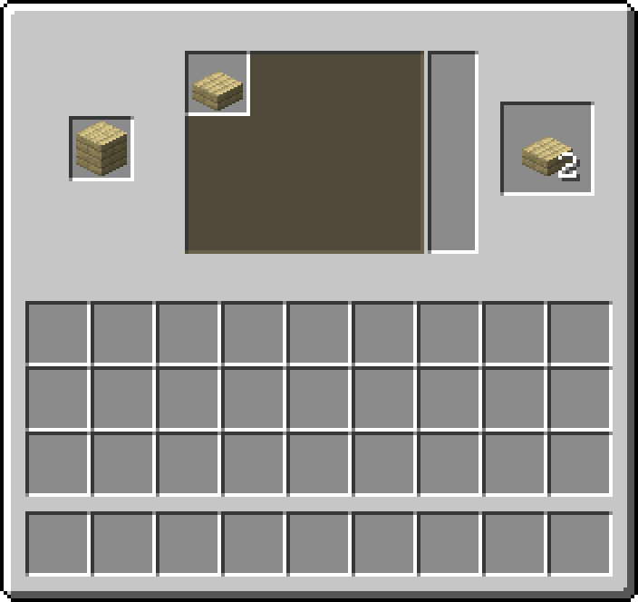 Stonecutter: 1 × Birch Planks → 2 × Birch Slab