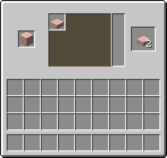 Stonecutter: 1 × Cherry Planks → 2 × Cherry Slab