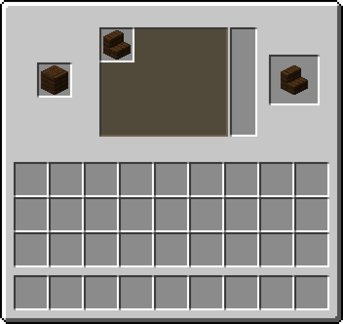 Stonecutter: 1 × Dark Oak Planks → 1 × Dark Oak Stairs