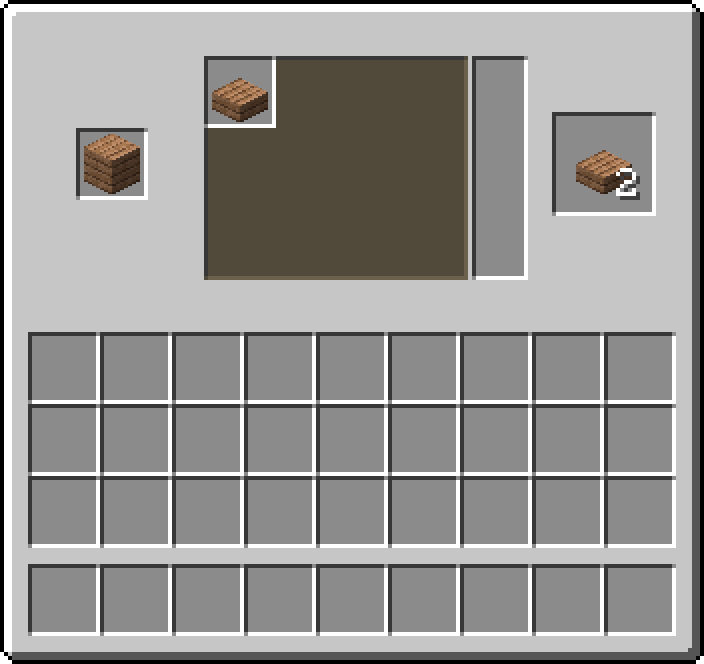 Stonecutter: 1 × Jungle Planks → 2 × Jungle Slab