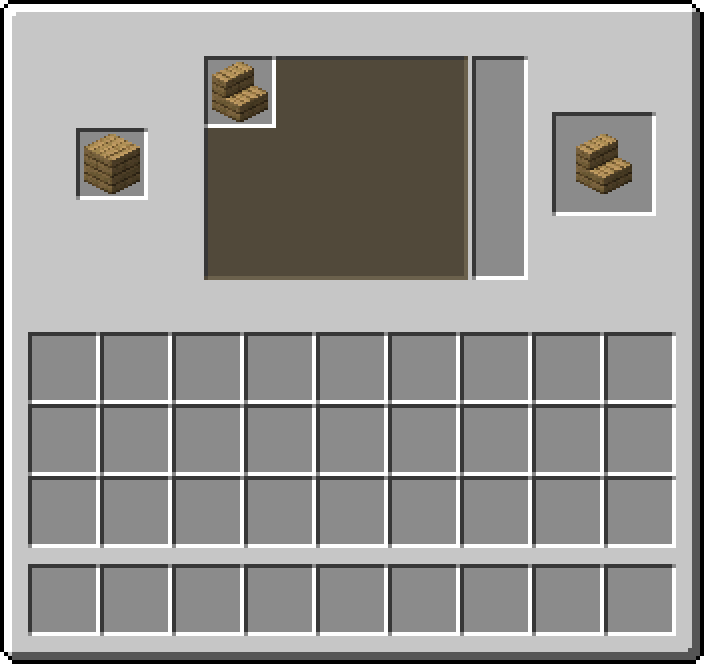 Stonecutter: 1 × Oak Planks → 1 × Oak Stairs