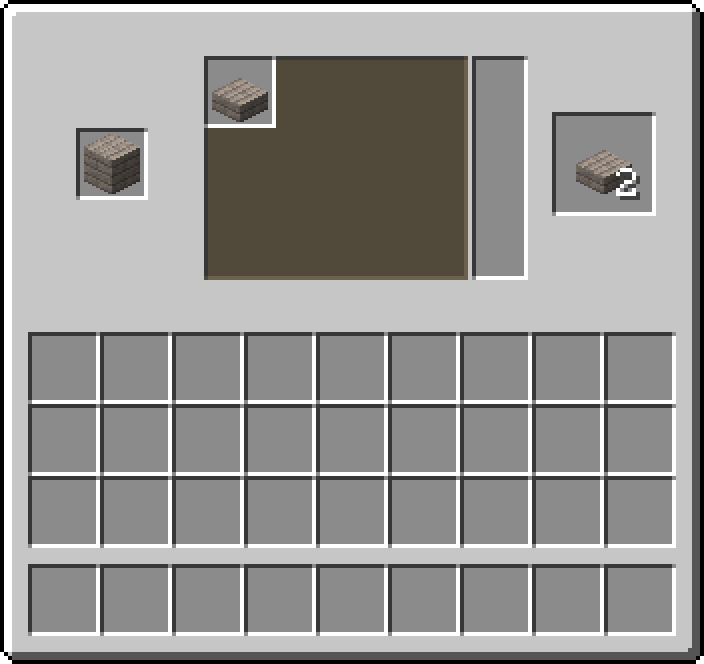 Stonecutter: 1 × Poplar Planks → 2 × Poplar Slab