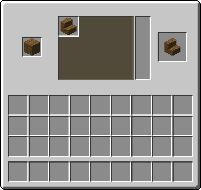 Stonecutter: 1 × Spruce Planks → 1 × Spruce Stairs