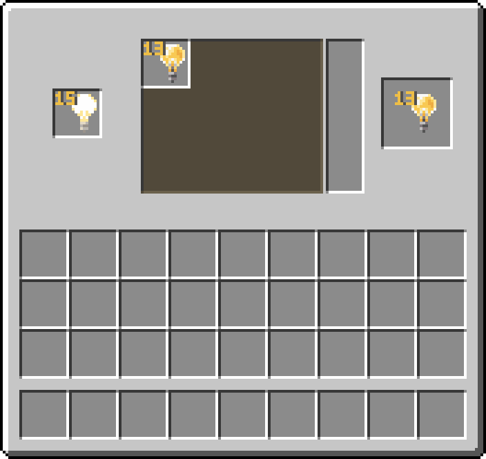 Stonecutter: 1 × Light → 1 × Light — light level 13