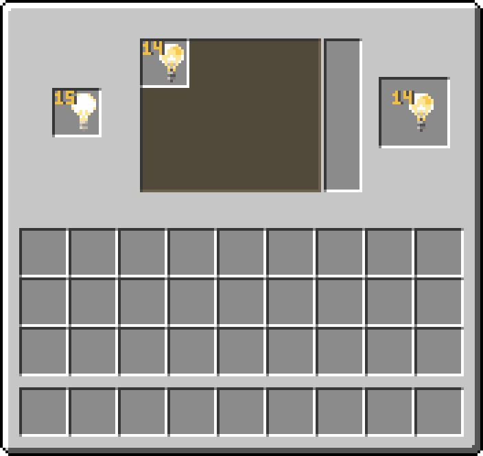 Stonecutter: 1 × Light → 1 × Light — light level 14