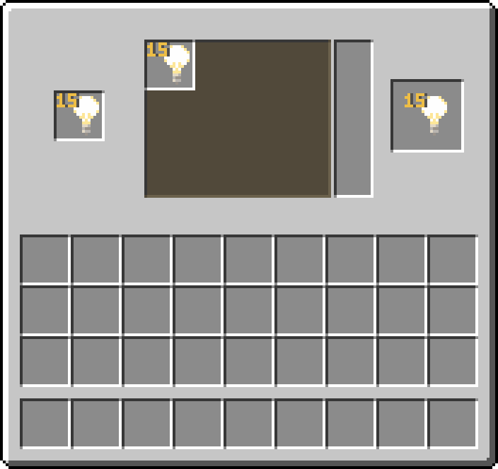 Stonecutter: 1 × Light → 1 × Light — light level 15