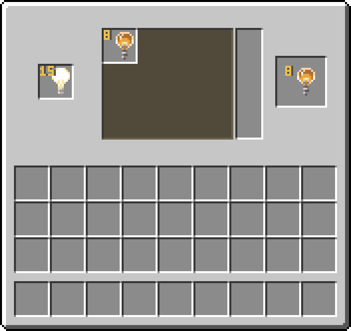 Stonecutter: 1 × Light → 1 × Light — light level 8