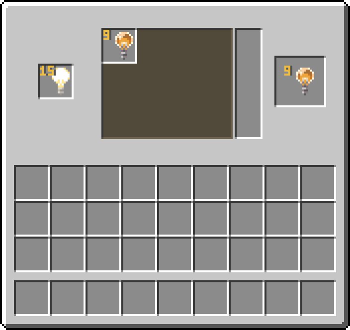 Stonecutter: 1 × Light → 1 × Light — light level 9