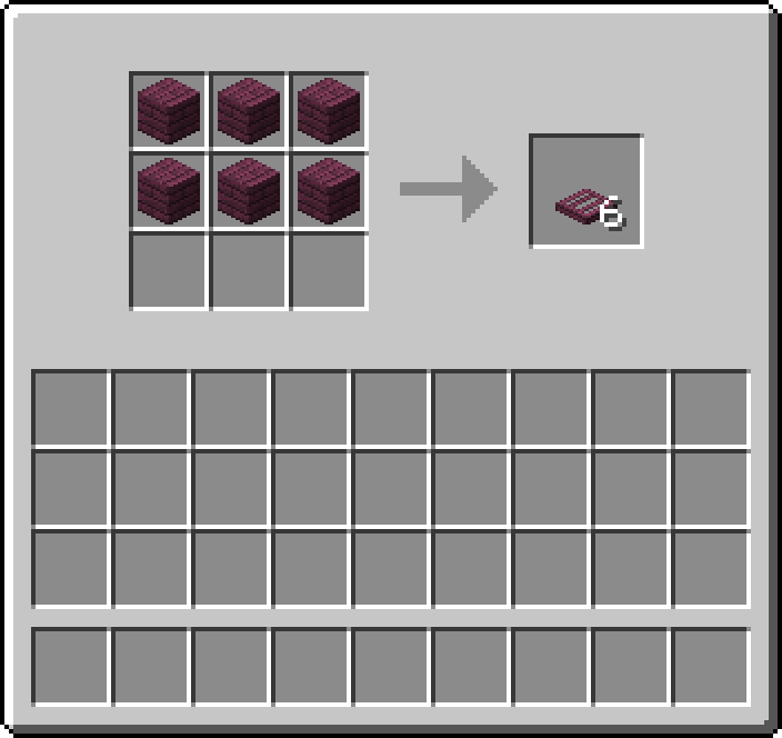 Crafting table: 6 × Crimson Planks → 6 × Crimson Trapdoor