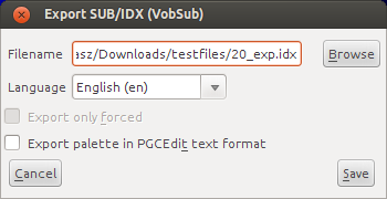 Export Dialog