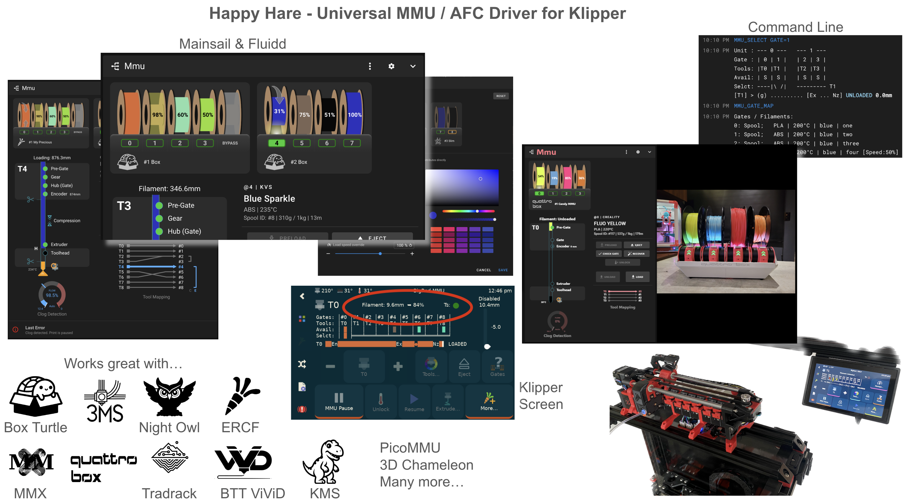 Happy Hare — driver universal MMU para Klipper