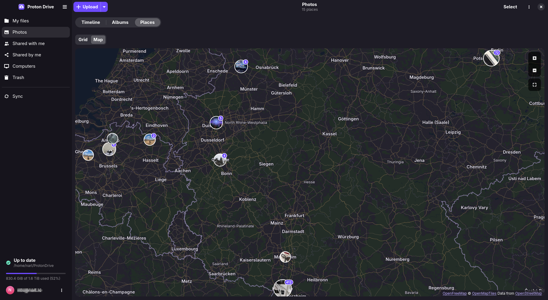 Places on the map
