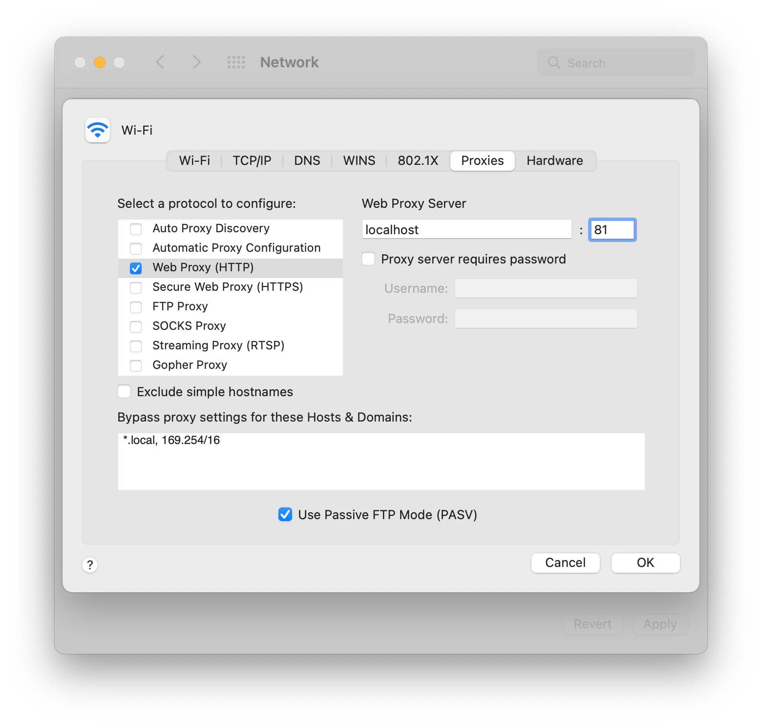 Setup Example on macOS