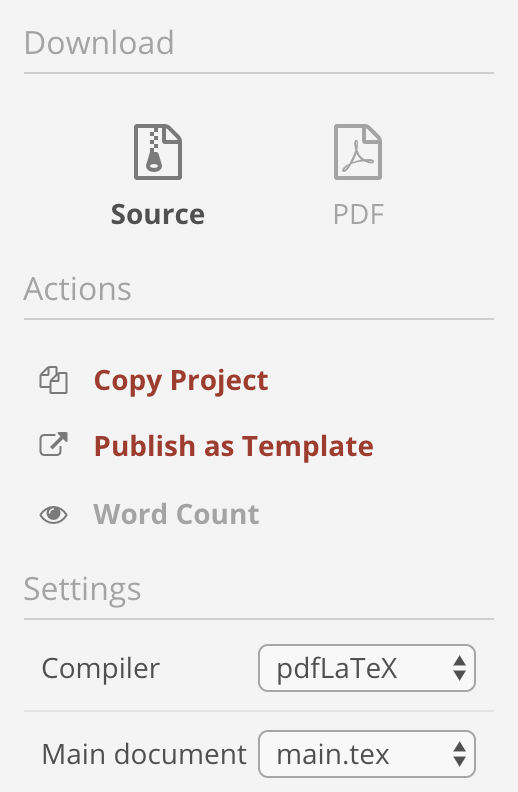 Publish as Template in the editor menu