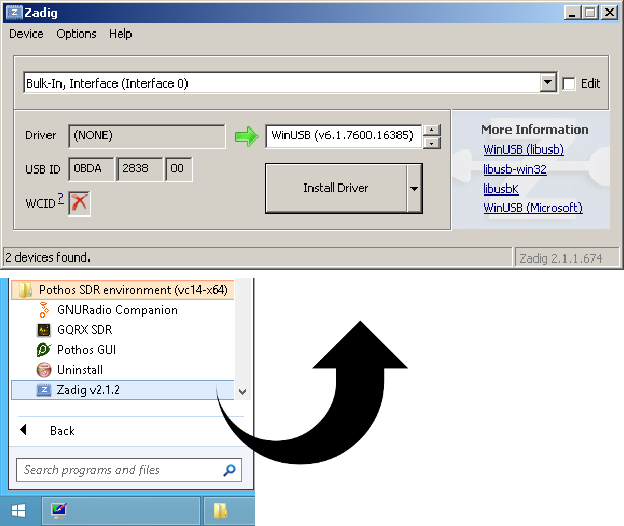how to find and uninstall zadig driver