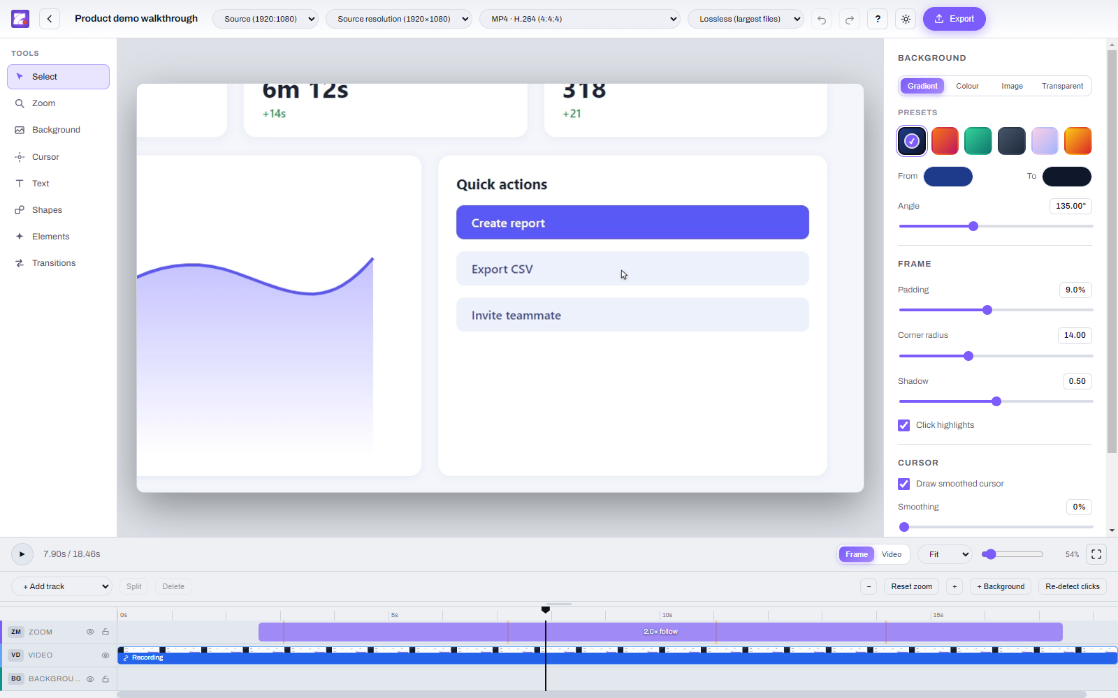 ZoomArc editor in light theme