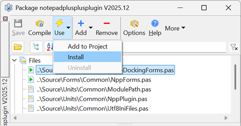 Install package in Lazarus