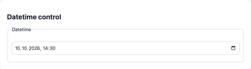 Portal datetime control