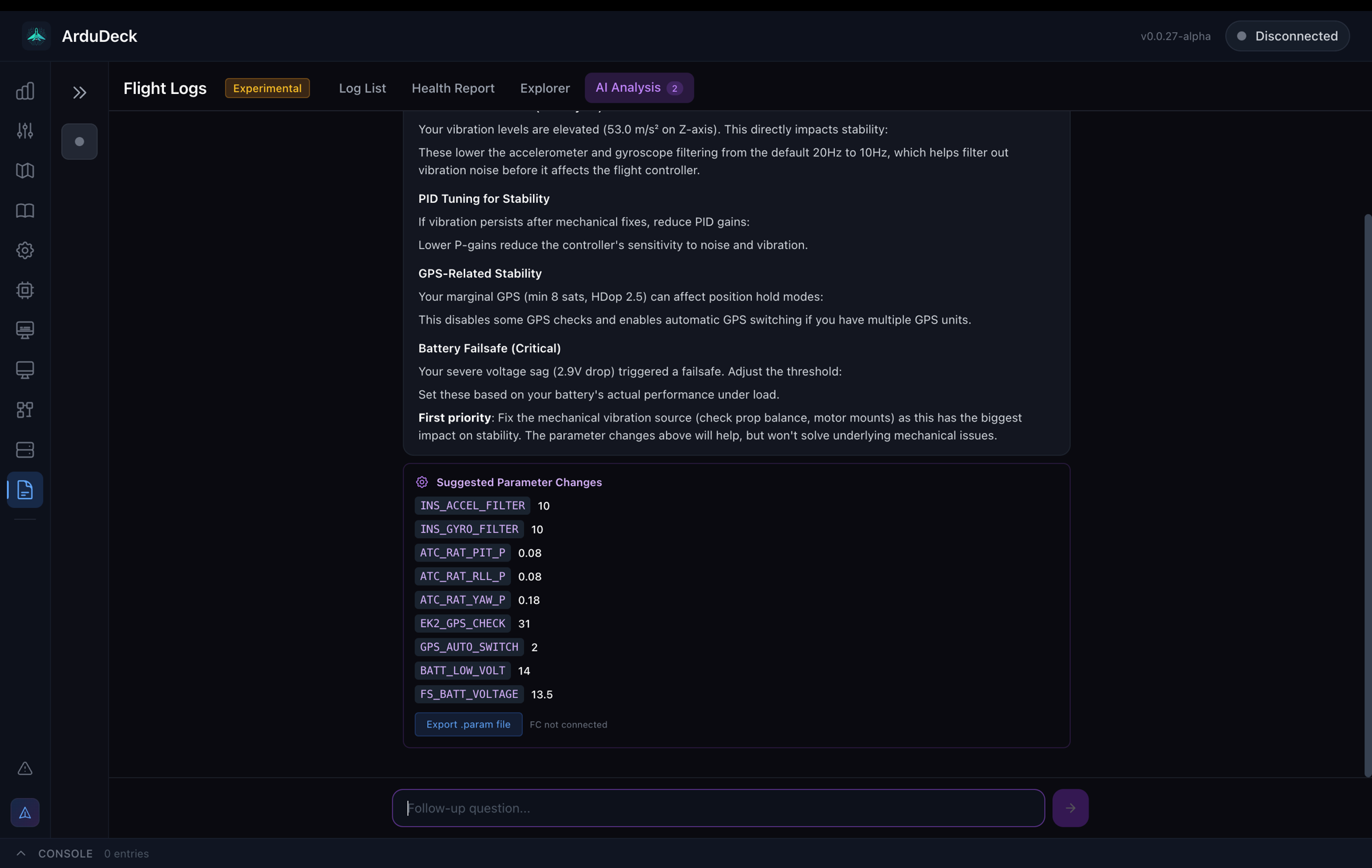 ArduPilot Flight Log Analysis - DataFlash .bin Log Viewer with 3D ...