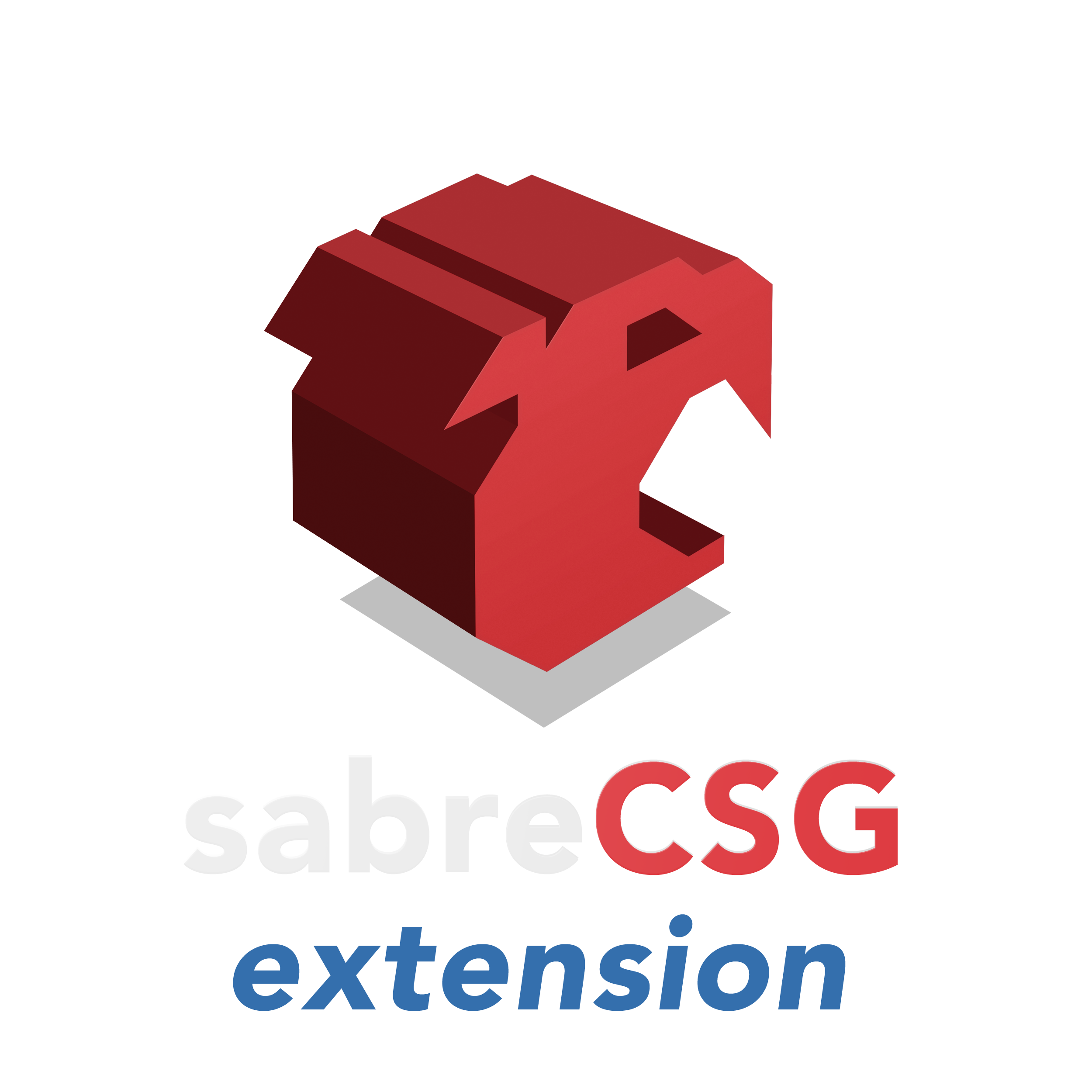 SabreCSG Extension logo for use on dark backgrounds