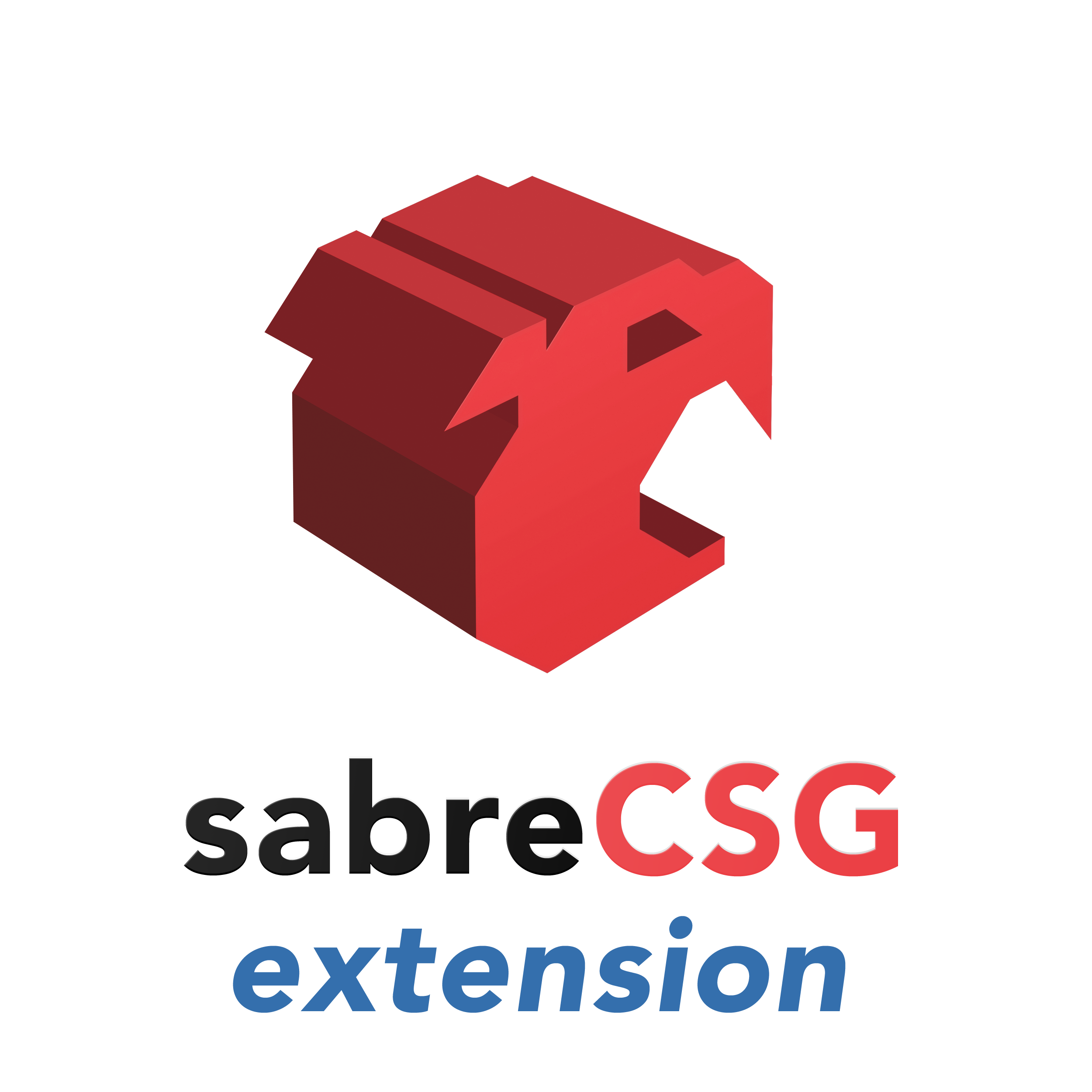 SabreCSG Extension logo for use on light backgrounds