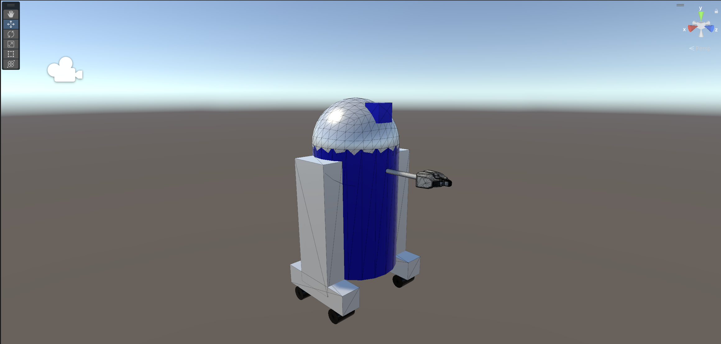 Imported R2D2 in Unity