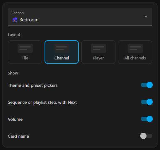 The card editor