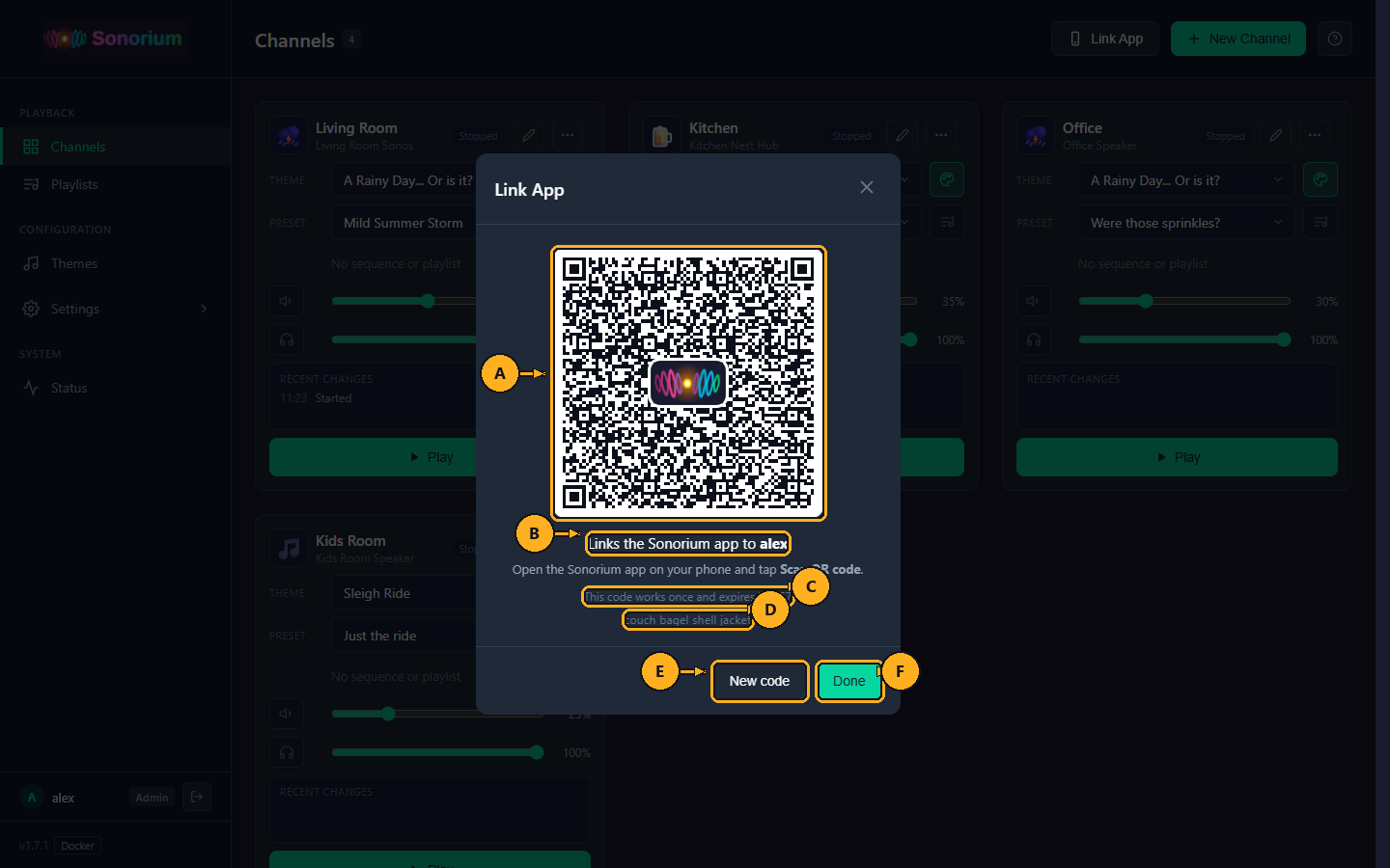 The Link App window
