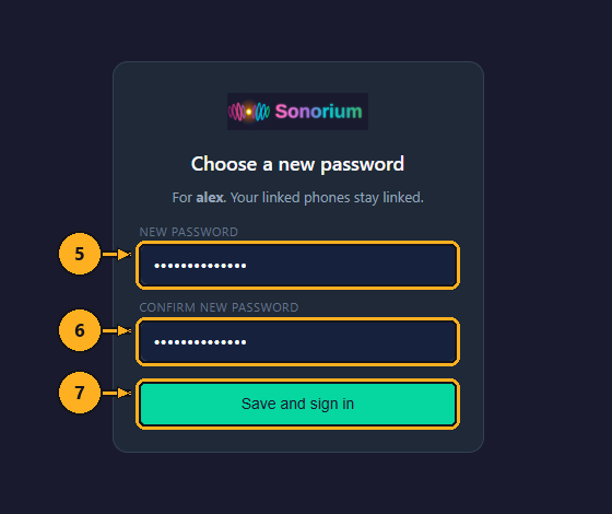 Choose a new password