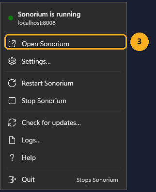Click Open Sonorium