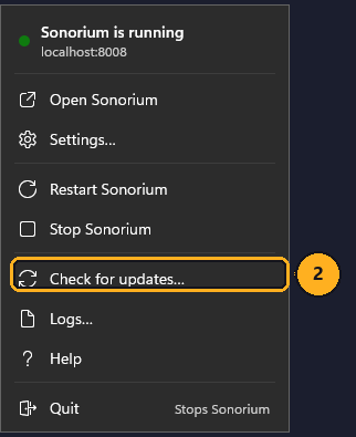 Click Check for updates